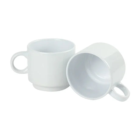 BYFT Ceramic Cups 10 Oz Glossy Finish White Color