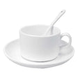 BYFT Ceramic Saucer Teacups with Spoon