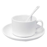 BYFT Ceramic Saucer Teacups with Spoon