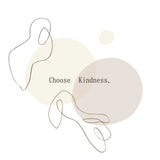 BYFT Minimalist Line Art Tote Bag – “Choose Kindness” Aesthetic Printed Reusable Tote | Eco-Friendly Daily Carry Bag (Set of 1)