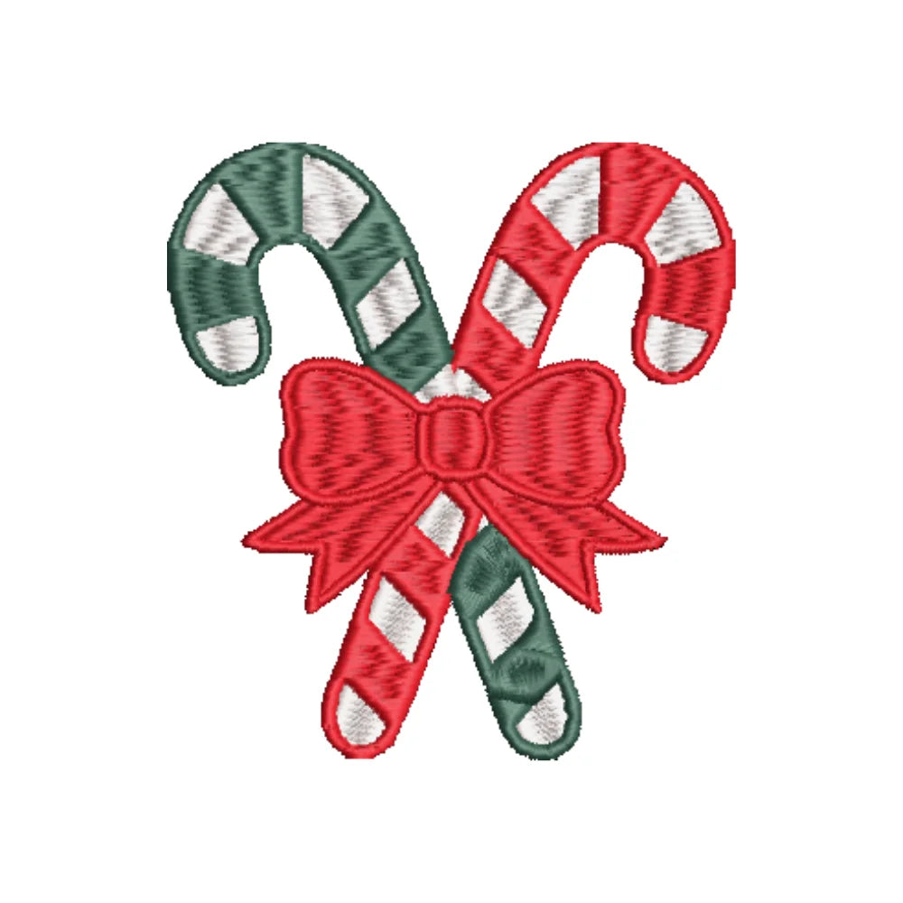 BYFT Embroidered For You Personalised Cotton Towel - Christmas - Candy Canes with Bow Design High Quality Embroidery Perfect For Gifting