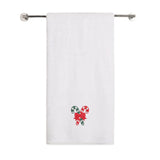 BYFT Embroidered For You Personalised Cotton Towel - Christmas - Candy Canes with Bow Design High Quality Embroidery Perfect For Gifting