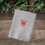 BYFT Embroidered For You Personalised Cotton Towel - Christmas - Candy Canes with Bow Design High Quality Embroidery Perfect For Gifting