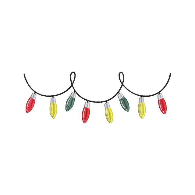 BYFT Embroidered For You Personalised Cotton Towel - Christmas - Light Garland Design High Quality Embroidery Perfect For Gifting