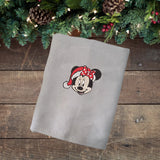 BYFT Embroidered For You Personalised Cotton Towel - Christmas - Minnie Face Design High Quality Embroidery Perfect For Gifting