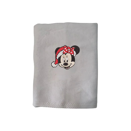 BYFT Embroidered For You Personalised Cotton Towel - Christmas - Minnie Face Design High Quality Embroidery Perfect For Gifting