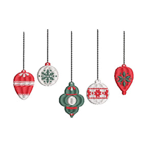 BYFT Embroidered For You Personalised Cotton Towel - Christmas - Ornament Set Design High Quality Embroidery Perfect For Gifting
