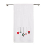 BYFT Embroidered For You Personalised Cotton Towel - Christmas - Ornament Set Design High Quality Embroidery Perfect For Gifting