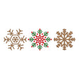 BYFT Embroidered For You Personalised Cotton Towel - Christmas - Snowflakes Trio Design High Quality Embroidery Perfect For Gifting