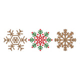 BYFT Embroidered For You Personalised Cotton Towel - Christmas - Snowflakes Trio Design High Quality Embroidery Perfect For Gifting