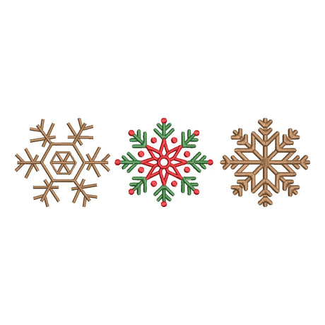 BYFT Embroidered For You Personalised Cotton Towel - Christmas - Snowflakes Trio Design High Quality Embroidery Perfect For Gifting