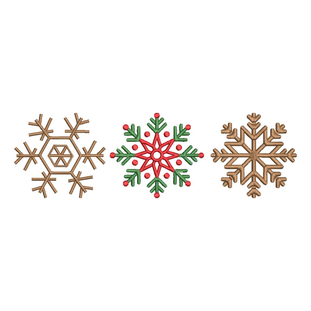 BYFT Embroidered For You Personalised Cotton Towel - Christmas - Snowflakes Trio Design High Quality Embroidery Perfect For Gifting