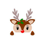 BYFT Threads Printed Christmas - Christmas Deer Face Designed T-Shirts