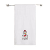 BYFT Embroidered For You Personalised Cotton Towel - Christmas - Classic Snowman with Red Scarf Design High Quality Embroidery Perfect For Gifting