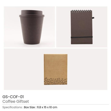 BYFT Coffee Gift Sets with Cup, Notepad, and Pen Set of 01