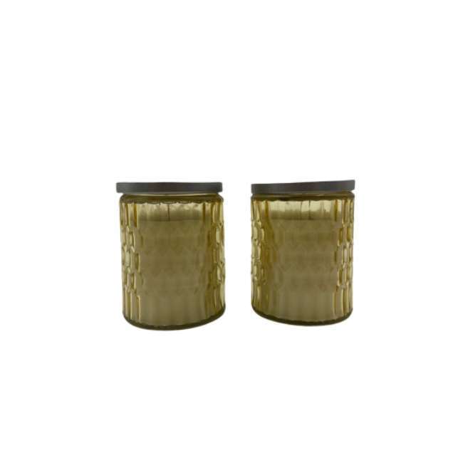 BYFT Colored Jar Scented Candle - Vanilla Coconut | Tropical & Cozy Aromatherapy Candle