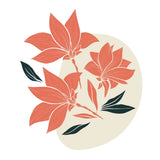 BYFT Elegant Floral Tote Bag – Coral Bloom Printed Reusable Tote | Eco-Friendly Daily Carry Bag (Set of 1)