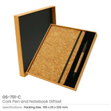 BYFT Cork Notebook and Ball Pen Gift Sets - Cork Set of 01