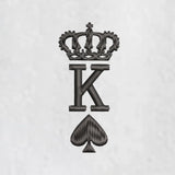 منشفة قطنية مخصصة مطرزة خصيصًا لك من BYFT - تصميم Crown King Spades تطريز عالي الجودة مثالي للهدايا