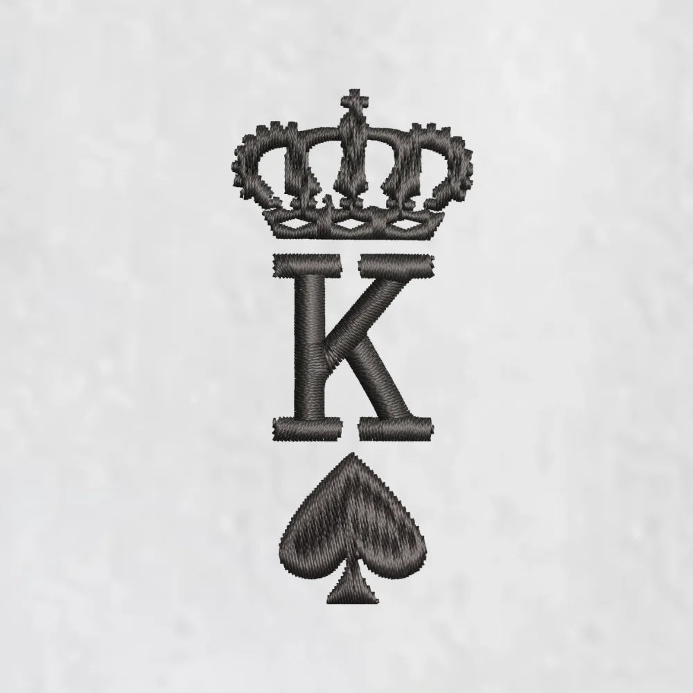 منشفة قطنية مخصصة مطرزة خصيصًا لك من BYFT - تصميم Crown King Spades تطريز عالي الجودة مثالي للهدايا