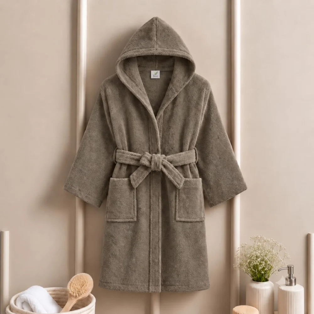 BYFT Daffodil Kids Hooded Bathrobe Luxury Cotton Soft, Absorbent, Quick-Dry