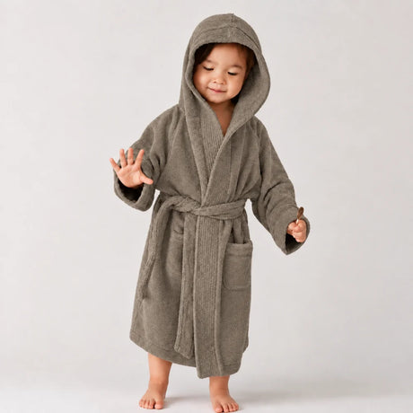 BYFT Daffodil Kids Hooded Bathrobe Luxury Cotton Soft, Absorbent, Quick-Dry