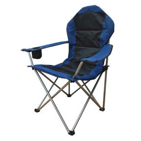 Desert Ranger John Padded Camping Chair - Comfortable Foldable Chair with Cushion & Armrests
