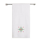 BYFT Embroidered For You Personalised Cotton Towel - Christmas - Diamond Snowflake Design High Quality Embroidery Perfect For Gifting