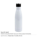 BYFT Double-wall Vacuum SS Bottle Made from Recycled Material 70 x 260 mm - 500 ml Set of 01