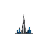 BYFT Modern Cityscape Tote Bag – Dubai Rise Skyline Printed Reusable Tote | Eco-Friendly Daily Carry Bag (Set of 1)