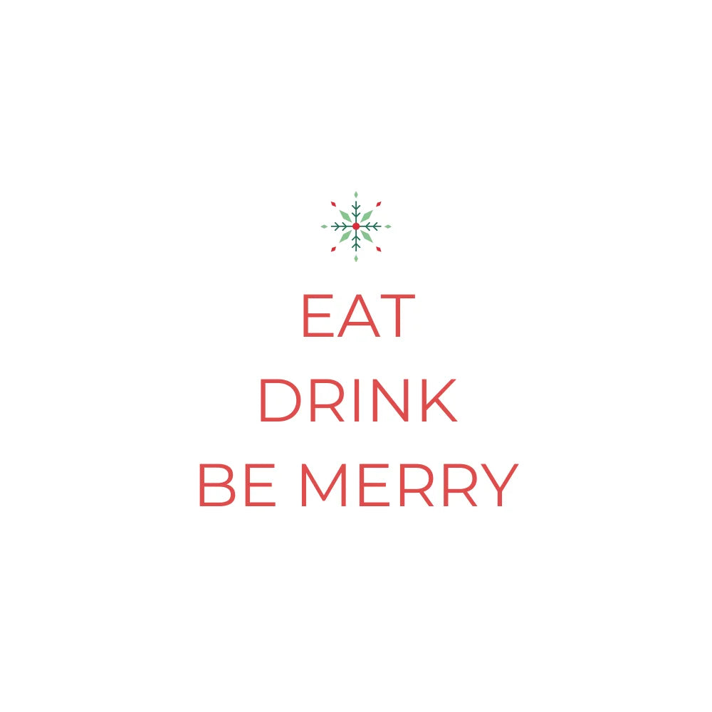 BYFT Threads Printed Christmas - Eat Drink Be Merry Designed T-Shirts