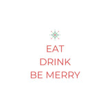 BYFT Threads Printed Christmas - Eat Drink Be Merry Designed T-Shirts
