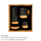 BYFT Cork Drinkware Gift Sets in a Cardboard Gift Box GS-10 - Black Set of 01