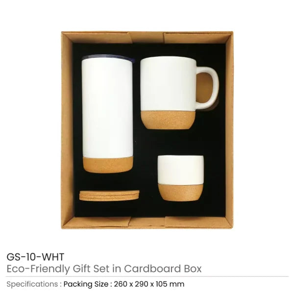 BYFT Cork Drinkware Gift Sets in a Cardboard Gift Box GS-10 - Black Set of 01
