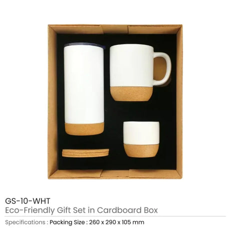 BYFT Cork Drinkware Gift Sets in a Cardboard Gift Box GS-10 - Black Set of 01