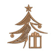 BYFT Embroidered For You Personalised Cotton Towel - Christmas - Elegant Christmas Tree with Gift Design High Quality Embroidery Perfect For Gifting