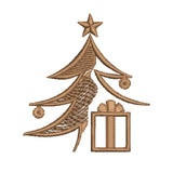 BYFT Embroidered For You Personalised Cotton Towel - Christmas - Elegant Christmas Tree with Gift Design High Quality Embroidery Perfect For Gifting