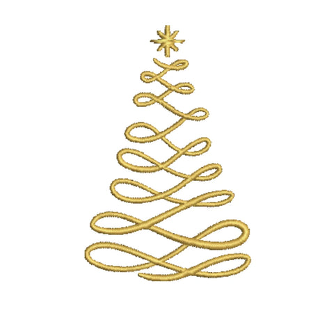 BYFT Embroidered For You Personalised Cotton Towel - Christmas - Elegant Loop Christmas Tree Design High Quality Embroidery Perfect For Gifting