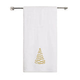 BYFT Embroidered For You Personalised Cotton Towel - Christmas - Elegant Loop Christmas Tree Design High Quality Embroidery Perfect For Gifting