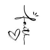 BYFT Inspirational Tote Bag – “Faith” Minimalist Heart Printed Reusable Tote | Eco-Friendly Daily Carry Bag (Set of 1)