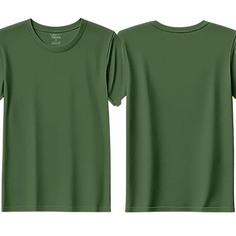 BYFT Threads Round Neck Plain T-Shirt