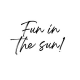 BYFT Summer Vibes Tote Bag – “Fun in the Sun!” Script Printed Reusable Tote | Eco-Friendly Daily Carry Bag (Set of 1)