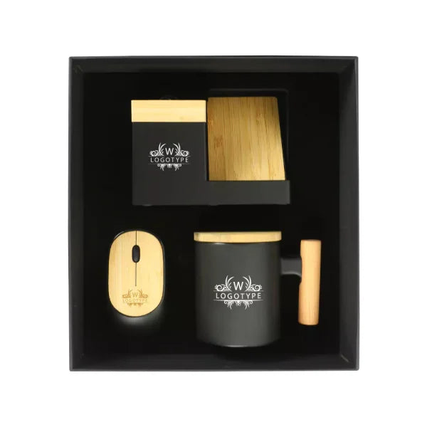 BYFT Bamboo Gift Sets in Black Cardboard Box Set of 01