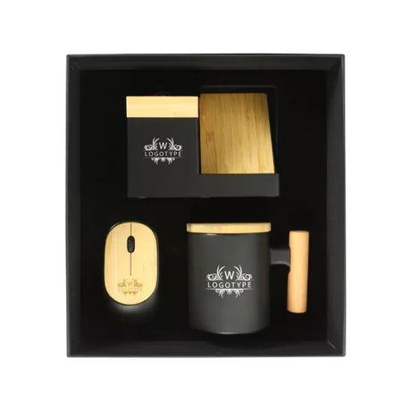 BYFT Bamboo Gift Sets in Black Cardboard Box Set of 01