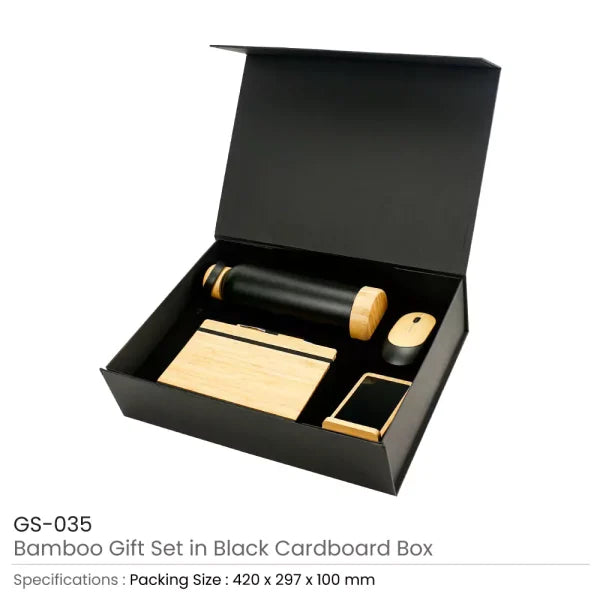 BYFT Bamboo Gift Sets in a Black Cardboard Gift Box GS-035 Set of 01