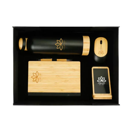 BYFT Bamboo Gift Sets in a Black Cardboard Gift Box GS-035 Set of 01