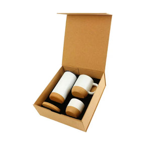 BYFT Cork Drinkware Gift Sets in a Cardboard Gift Box GS-10 - Black Set of 01