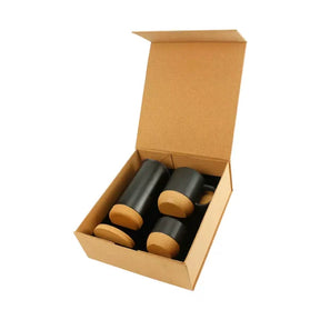 BYFT Cork Drinkware Gift Sets in a Cardboard Gift Box GS-10 - Black Set of 01
