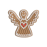 BYFT Embroidered For You Personalised Cotton Towel - Christmas - Gingerbread Angel Cookie Design High Quality Embroidery Perfect For Gifting