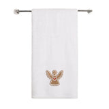 BYFT Embroidered For You Personalised Cotton Towel - Christmas - Gingerbread Angel Cookie Design High Quality Embroidery Perfect For Gifting